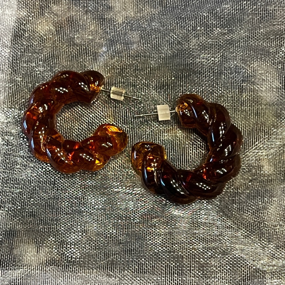 Chunky Twisted Hoop Earrings